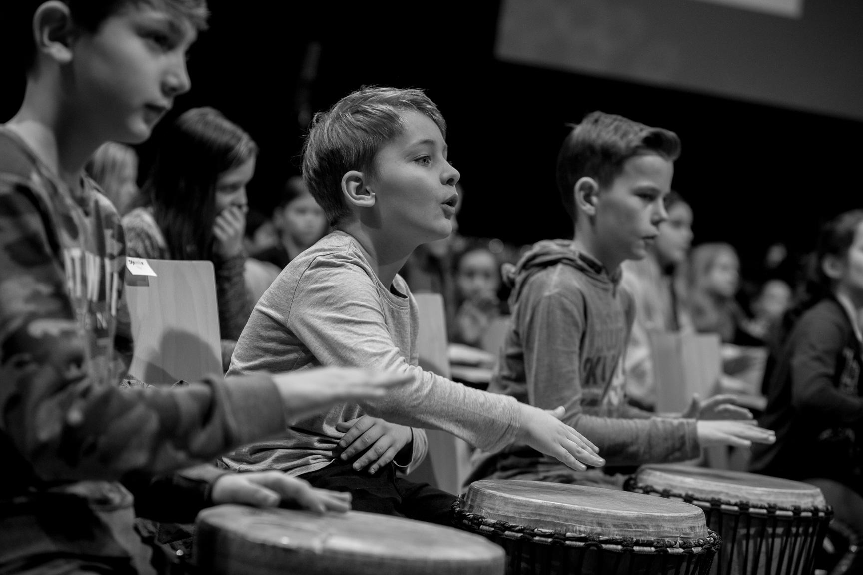 Schüler der Percussionklasse Klasse:Musik