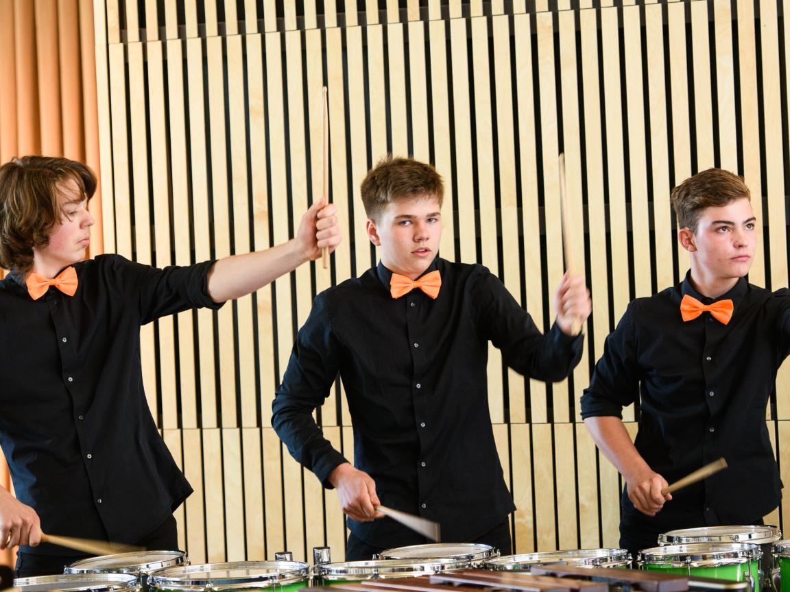 Percussion-Trio bei enviaM - MUSIK AUS KOMMUNEN